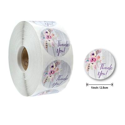 China Customized  Mini Small Sticker Roll Logo Packing Label Thermal Stickers Labels Thankyou Stickers For Gift Packaging en venta