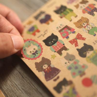 China Hot Sale Custom Shaped Animal Printing Desig Paper Sticker Sheet for sale