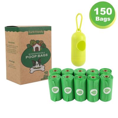 중국 Cornstarch Based Scented Biodegradable Dog Trash Bag Green With Dispenser 판매용