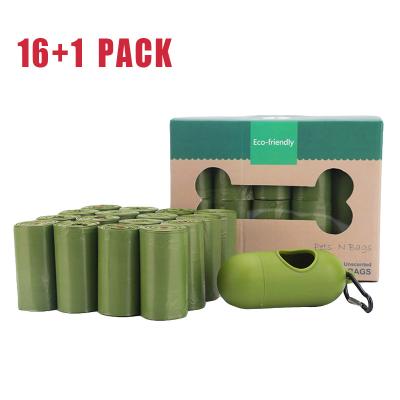 Китай 16 Pack Biodegradable Plastic Bag For Pet Poop Compostable With Holder Dispenser продается