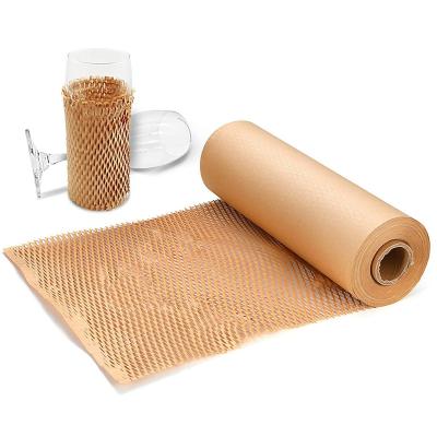 중국 Eco Friendly Recyclable Honeycomb Paper Roll Paper Kraft Cushioning Wrapping Paper 판매용