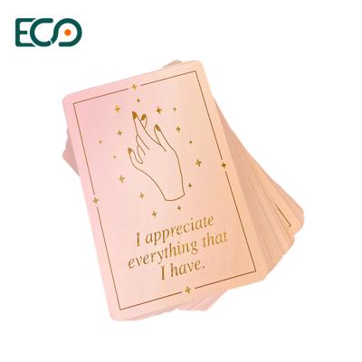 中国 Pink Luxury Personalized Playing Cards Both Side Printing Full Color Kids Education Flash Plastic Playing Card 販売のため