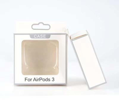 China White Cardboard Thin Paper Box For Air Pods 1/2 Earphone Packaging Box à venda