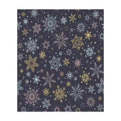 Chine Black Navy Blue Wrapping Tissue Paper Birthday Christmas Snowflake Printing Gift Wrapping Paper Packaging à vendre