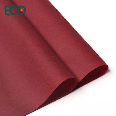 China Wine Red Wrapping Tissue Paper Printed Logo Gift Wrapping Paper For Clothing for sale