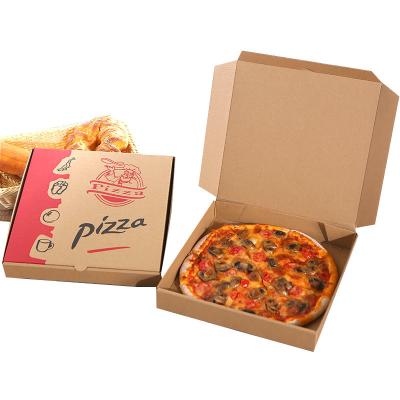 China Box Shipping Delivery Carton Kraft Paper Boxes Free Sample Kraft Corrugated Rectangle Shape Pizza Packaging Paper Box Te koop