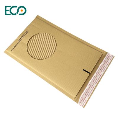 China Hot Sale Eco Friendly Brown Kraft Paper Bubble Mailer Bag Biodegradable Cardboard Bubble Paper Wrap Packaging for sale