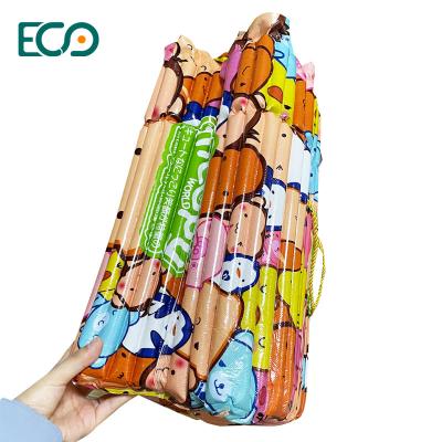 China Luxury Custom Waterproof Nonwoven Fabric Chromatic Air Bubble Packaging Shockproof Inflatable Bubble Wine Bags For Latop Bottle Te koop