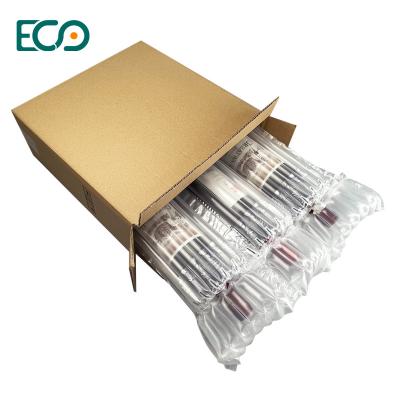 中国 Wholesale 3 Wine Bag Air Column Packaging Bag Inflatable Protective Wine Bottle Bubble Film Wrap with Wine Carton 販売のため