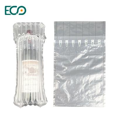 중국 Eco Friendly PAPE Transparent Strong Bubble Air Wrap Air Column Bag for Wine Bottle Protective Packaging 판매용