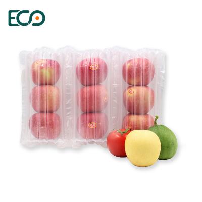 China Safe Shockproof Material Protective Filling Bubble Buffer Wrap Packaging Inflatable Air Column Bag For Fruit for sale