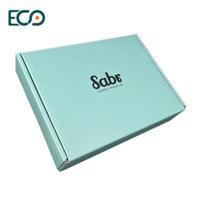 China Personalized Green Recycled Shipping Boxes Custom Logo Skincare Mailer Box For Clothing Makeup for sale