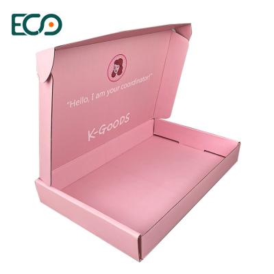 China Recycled Color Printing Pink Cosmetic Shipping Box Pink Corrugated Boxes for sale