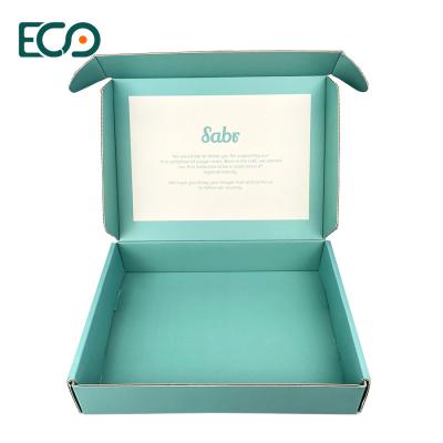 China Mint Green Recyclable Beauty Products Packaging Box CMYK  Printed Mailer Box for sale