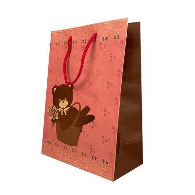 China Merchandise Kraft Paper Bag Decorative Paper Packaging Bags For Market Boutique for sale