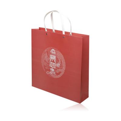 Κίνα Biodegradable Gift Packing Paper Bag Custom Design Personalized Red Paper Bags With Handle προς πώληση