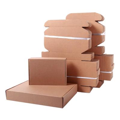 Κίνα Recycled Materials Custom Printed Logo Luxury Kraft Small Long Flat China Corrugated Cardboard Packaging Box Shipping Listing Box For Gift προς πώληση