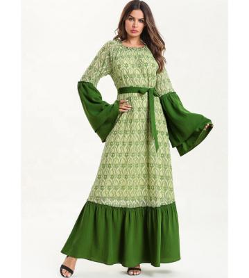 China Custom Made Oversized Women's Muslim Abaya Indian Middle East Flared Islamic Dress For Women S-4XL for sale