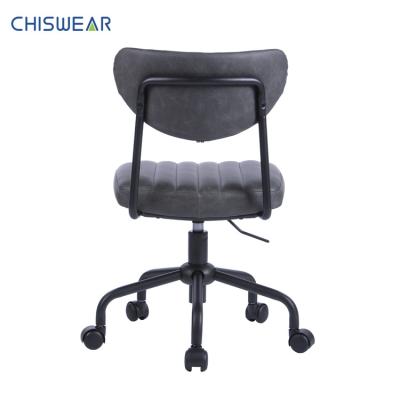 China (Height) Chiswear Up-down Mechanism Adjustable Gaslift 80mm Office Chair With Leather Back And PU Seat for sale