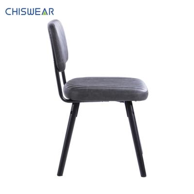 China Slipcovered Chiswear Chairs Restaurant Cafe Furniture Modern PU#LFP3 Back And Seat Chair for sale