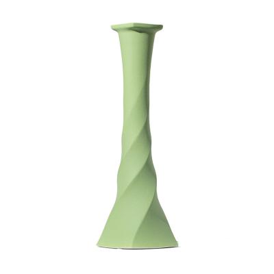 China White/Grey/Black/Green Tabletop Wedding Arttangent Home Decoration/Stick Ceramic Candle Holders for sale