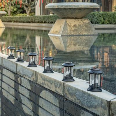 China Garden Chiswear Outdoor Hanging Solar Candles Garden Decorative Lamp Lantern Stake Flickering Lighting for sale