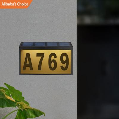 China Chiswear Solar Outdoor Lighting Door Light Sign Numbers House Sign Plaques DoorCustom House Number Sign, LED Number Box, Personalized Address Plaqu for sale