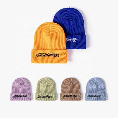 China COMMON Sunborry Wholesale Embroidery Knitted Winter Satin Lined Womens Mens Blank Beanies Hats With Custom Logo for sale