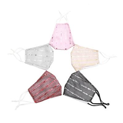 China High Quality Reusable Facemask Anti-dust Reusable Washable Facemask Fashion Glitter Facemask Cotton Face Mask for sale