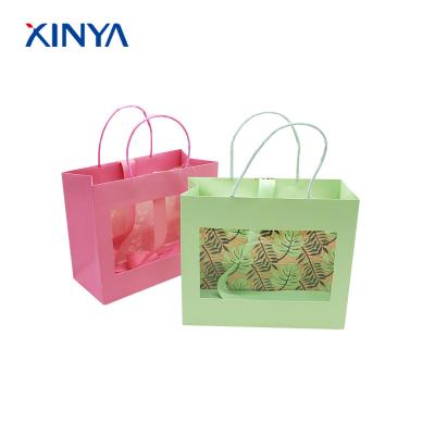 China Security Top Sales Gift Luxury Laminated Shopping Paper Bag With Window for sale