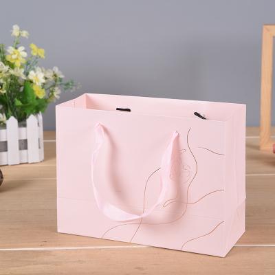 China Handmade Promotional Porcelain Mini Christmas Gift Paper Bag With Rope Handle for sale