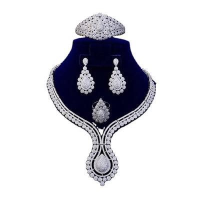 China Factory Wholesale 4Pieces CLASSIC Bridal Weddings Set Women Jewelry Handmade Brass Set Gifts Euro Style for sale