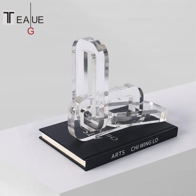 China High Quality Minimalist Art Acrylic Stainless Steel Desktop Home Decoration TV Cabinet Ornaments for sale