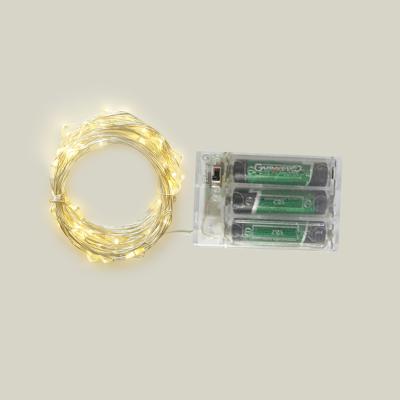 China Hot Sale Environment Friendly 3AA Battery Operated Led Copper String Light With Flashing Function for sale