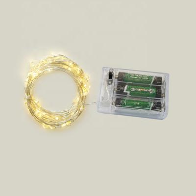 China Factory Outlet AUR-DCHT-20 3*AA 4.5V Battery Box Switch Control LED Transparent String Light For Holiday/Home/Party/Wedding Decoration for sale