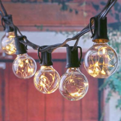 China Outdoor Indoor and Outdoor Decoration LED Bulb String Lights 25FT 25 Clear Vintage G40 Bulb String Lights Holiday Party Commercial Street Decoration Lights for sale