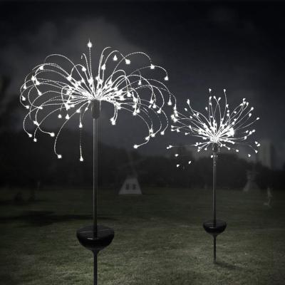 China Outdoor Decoration Lighting Solar Fireworks Lights Outdoor Modes 8 90 LED Starburst Lights Garden Track Home Party Holiday Christmas Decoration Lights for sale