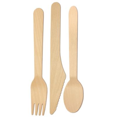 China Eco-friendly disposable biodegradable reusable wooden tableware/flatware/spoon fork knife cutlery for sale