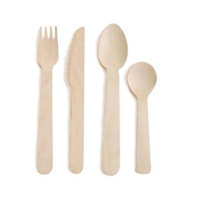 China Eco - Friendly Compostable Tableware 100mm Eco - Friendly Wooden Teaspoon for sale