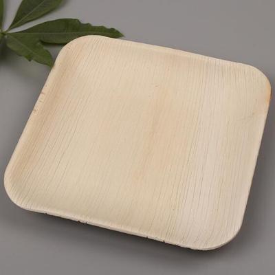 China Wooden Disposable Wooden Plates Biodegradable Dishes For Wedding Party Events for sale