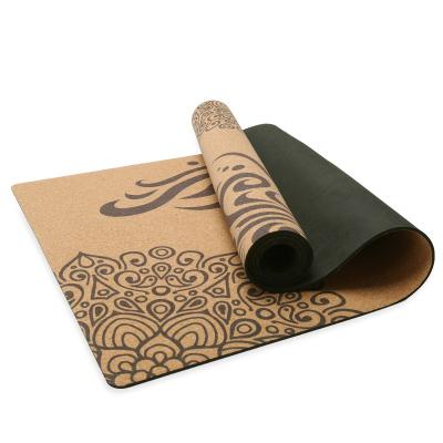 China Yoga Exercises Hot Sale Environmental Tasteless Eco-Friendly Products 4mm Cork Yoga Mat for sale