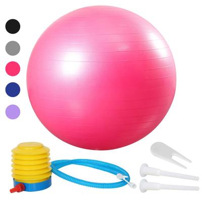 China Round PVC Gym Ball Exercise Yoga Ball For Body Fitness Custom Logo Yoga Ball for sale