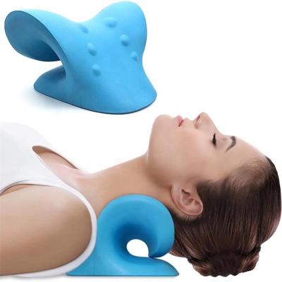 China New Design Anti-Static Memory Foam Cervical Shoulder Traction Device Neck Stretcher Pillow Neck Relaxer for sale