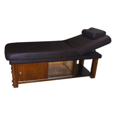 China Traditional solid wood massage bed with large storage space for sale