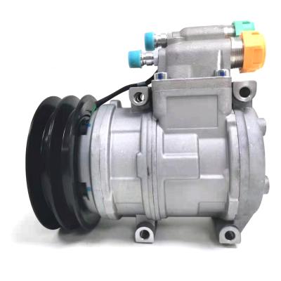 China 10P17 8126-01407 Wholesale 12v 24v DC Rear Electric Air Conditioner Compressor For Yutong Jinlong Bus School Bus 270*190*240mm for sale