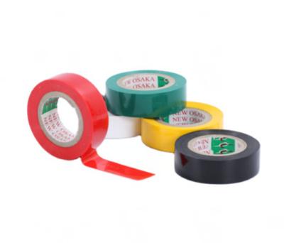 China 0~80Â ° High Quality Heat Resistant C Rubber Adhesive PVC Insulation Electrical Tape Osaka Embossed for sale