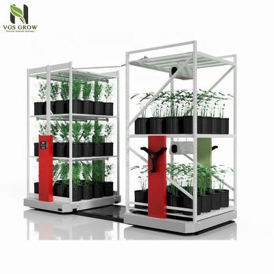 China Mobile 4x8ft Vertical Hydroponic System Indoor Planting Growing Rack For Indoor Planting for sale