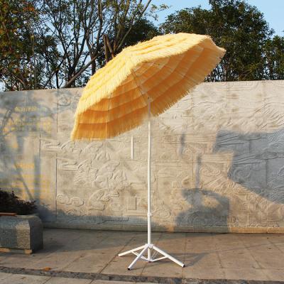 China 2019 Outdoor Furniture Hawaii Straw Covered Outdoor PP Grass Beach Thatch Umbrella for sale