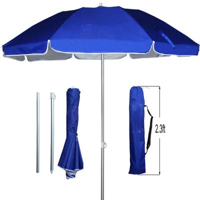 China 3 Fold Size Mini Outdoor Solid Color Beach Outdoor Furniture Umbrella for sale