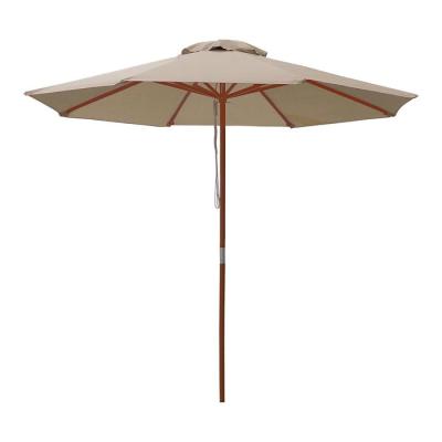 China Outdoor Furniture 2.0M Height Wooden Pole Beach Umbrella Parasol for sale